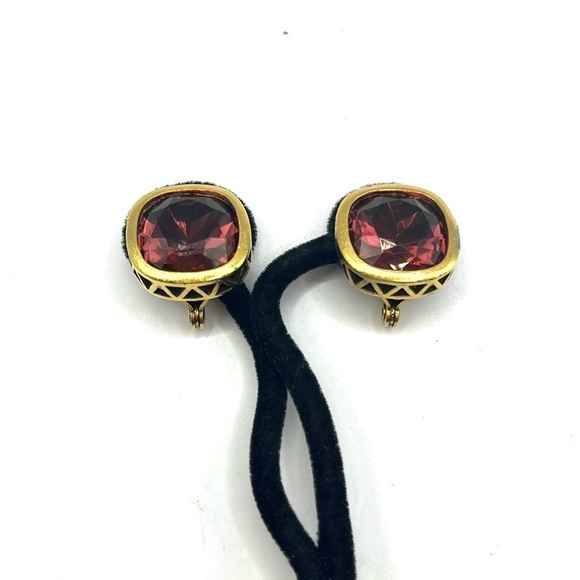 Yves Saint Laurent Pink and Gold Classic Earrings Vintage Clip on Earrings  1980 - Picture 9 of 14